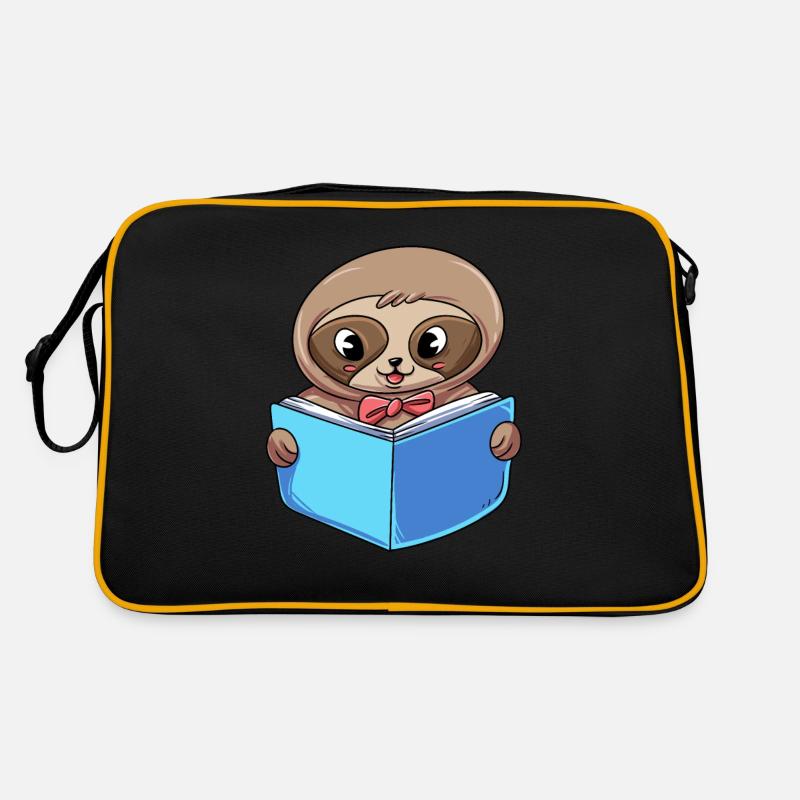Faultier Lesebuch Retro Tasche