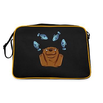 Juggling Otter - Retro Bag - black/gold - Back