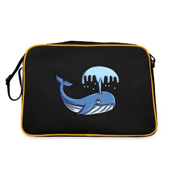 Blue whale - Retro Bag - black/gold - Back