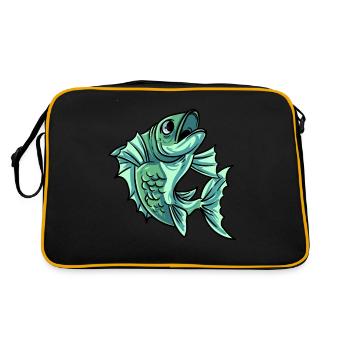 Poisson carpe - Sac Retro - noir/or - Dos