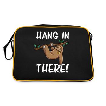 Hanging sloth - Retro Bag - black/gold - Back