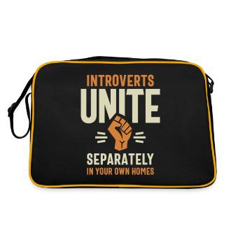 Les introvertis s’unissent séparément Citation amusante - Sac Retro - noir/or - Dos