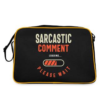 Sarcastic Comment Funny Humor - Retro Bag - black/gold - Back