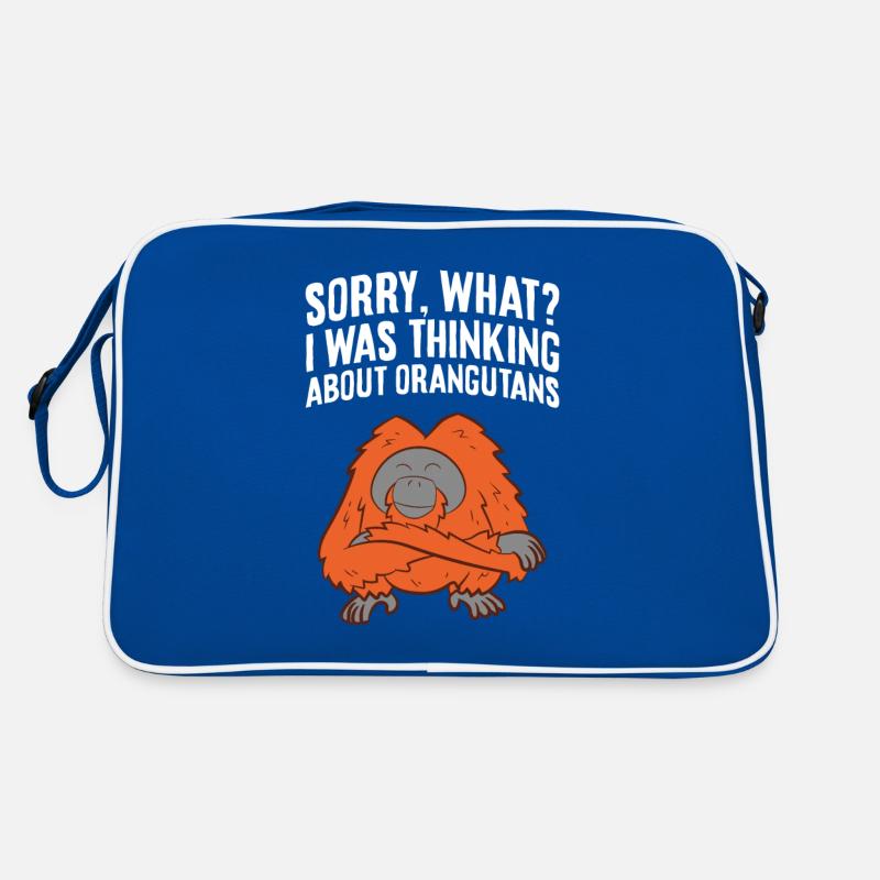 Sorry What I Was Thinking About Orangutans Retro Bag