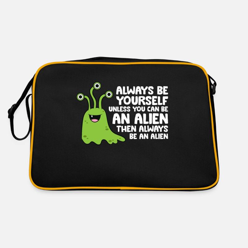 Sei immer du selbst, außer du kannst ein Alien Retro Tasche
