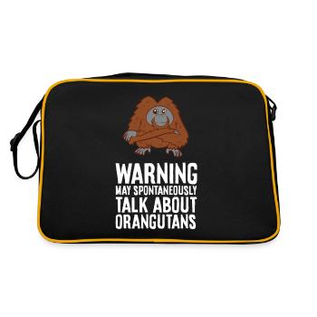 L’avertissement peut parler spontanément des orangs-outans - Sac Retro - noir/or - Dos