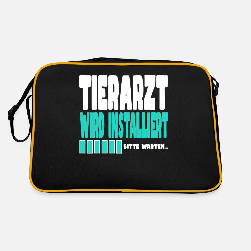 Tierarzt wird installiert - Retro Tasche - Schwarz/Gold