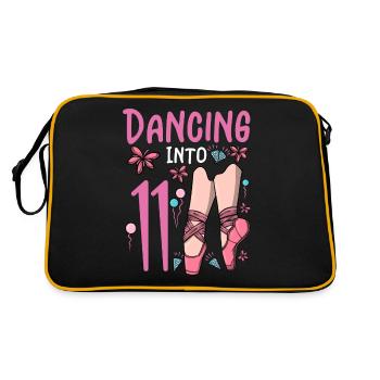 Ballet Shoes Dancing Ballerina 11 Ballett Birthday - Retro Bag - black/gold - Back
