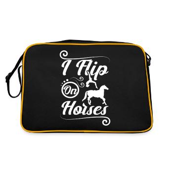Je me retourne sur des chevaux - Sac Retro - noir/or - Dos