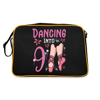 Ballet Shoes Dancing Ballerina 9 Ballett Birthday - Retro Bag - black/gold - Back