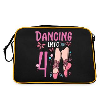 Ballet Shoes Dancing Ballerina 4 Ballett Birthday - Retro Bag - black/gold - Back