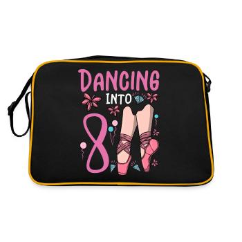 Ballet Shoes Dancing Ballerina 8 Ballett Birthday - Retro Bag - black/gold - Back