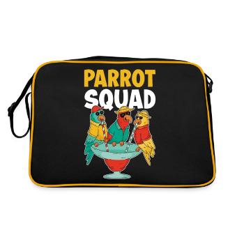 Parrot Squad Parrot Cadeau De Perroquet - Sac Retro - noir/or - Dos