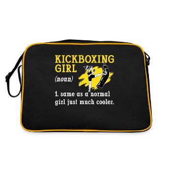Kickboxing Fille Kickboxer Fighter Boxing Sports - Sac Retro - noir/or - Dos