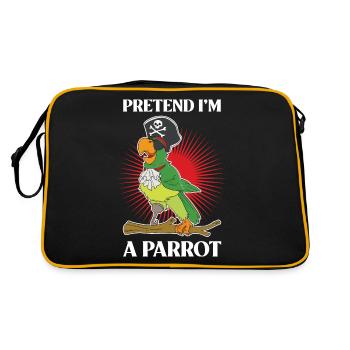 Pretend Im A Parrot Parrot Parrot Cadeau - Sac Retro - noir/or - Dos