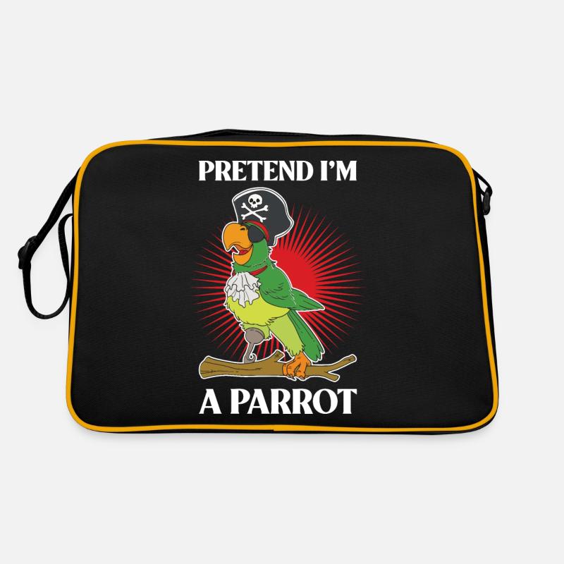 Pretend Im A Parrot Papagei Geschenk Retro Tasche