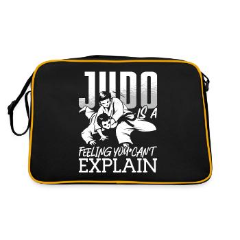 Judo Is A Feeling Fighter Karate Sports Training - Retro Bag - black/gold - Back