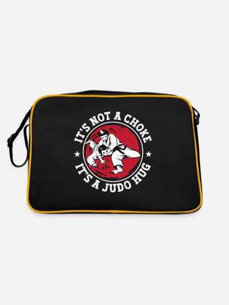 It's A Judo Hug Fighter Karate Sports Training - Retro Bag - black/gold - Back