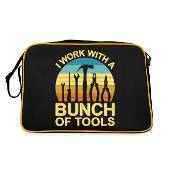 I work with a bunch of tools 12 - Retro Bag - black/gold - Back