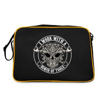 I work with a bunch of tools 11 - Retro Bag - black/gold - Back