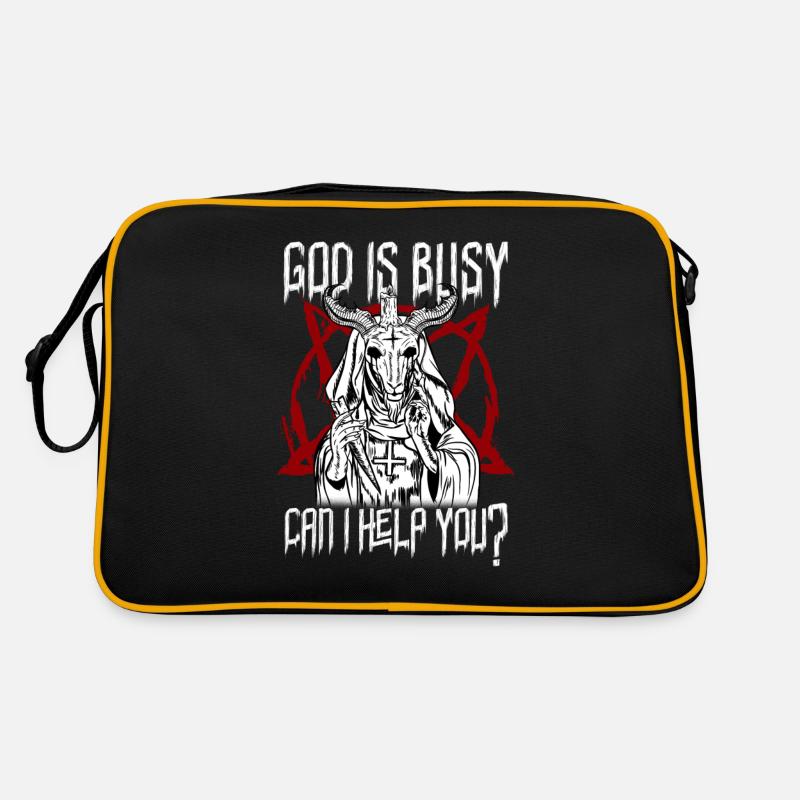 Dieu est occupé Puis-je vous aider ? Baphomet Occulte Sac Retro