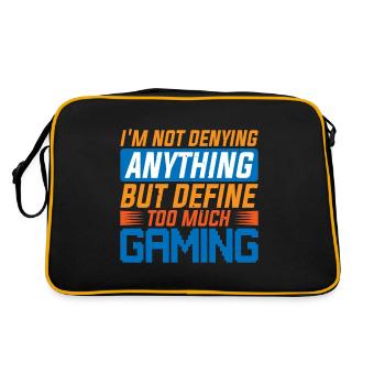 Not Denying Anything But Define Too Much Gaming 6 - Retro Tasche - Schwarz/Gold - Hinten