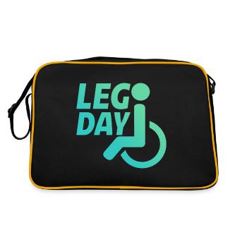 Leg Day Fauteuil roulant handicapé 22 - Sac Retro - noir/or - Dos