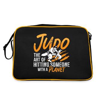 Judo The Art Of Hitting Fighter Karate Sports - Retro Bag - black/gold - Back