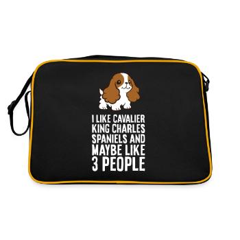 J’aime cavalier King Charles Spaniels et peut-être 3 - Sac Retro - noir/or - Dos