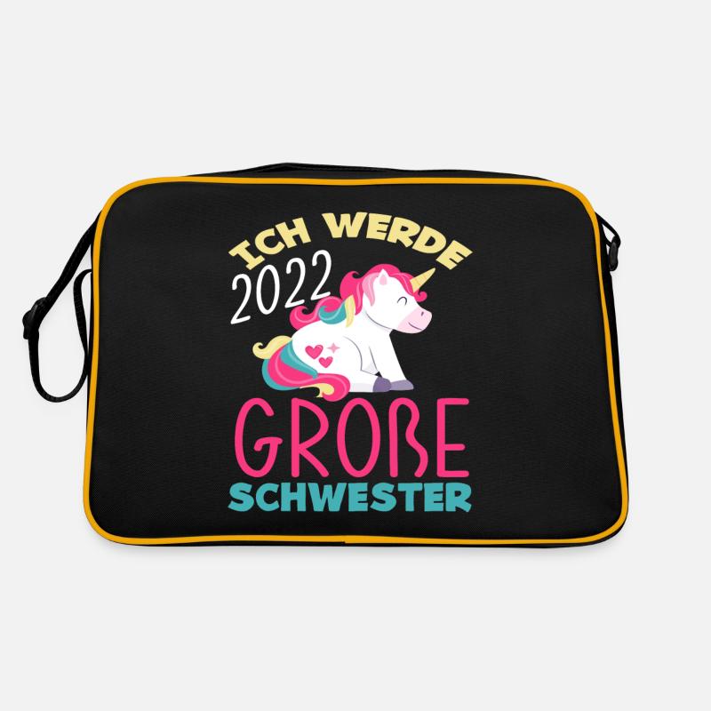 Einhorn Ich Werde Große Schwester 2022 Retro Tasche