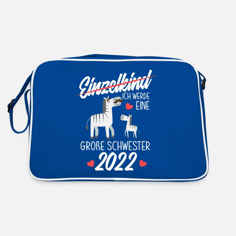 Zebras Ich Werde Große Schwester 2022 Retro Tasche