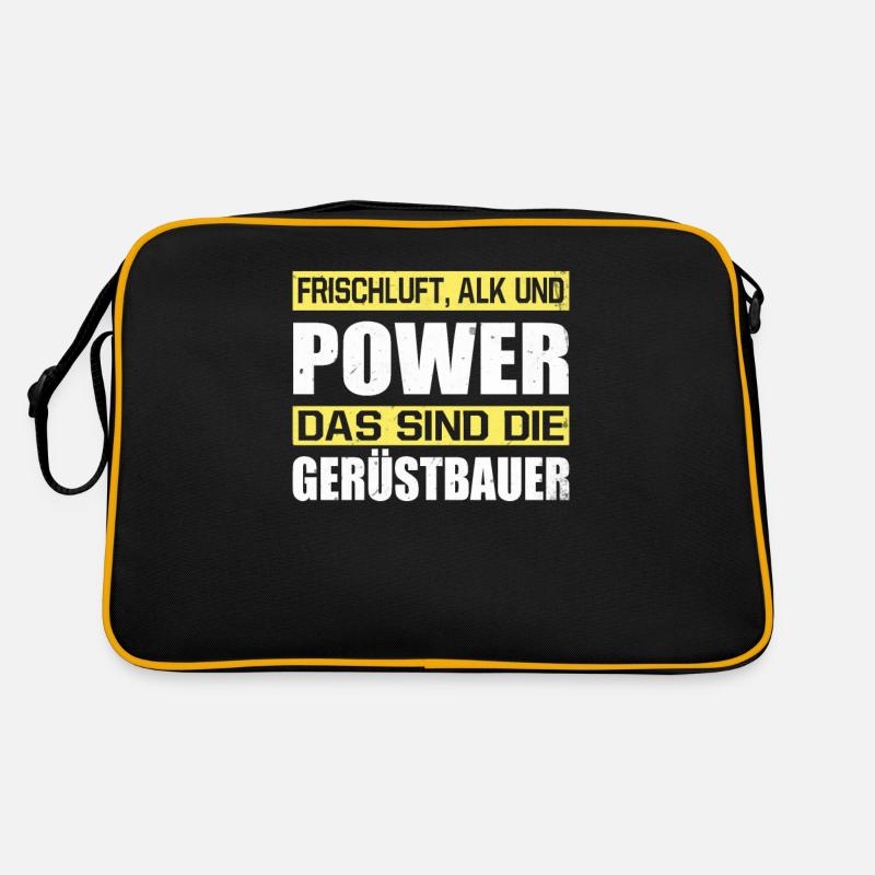 Frischluft Alk Und Power Das Sind Die Gerüstbauer Retro Tasche