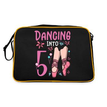 Ballet Shoes Dancing Ballerina 5 Ballett Birthday - Retro Bag - black/gold - Back