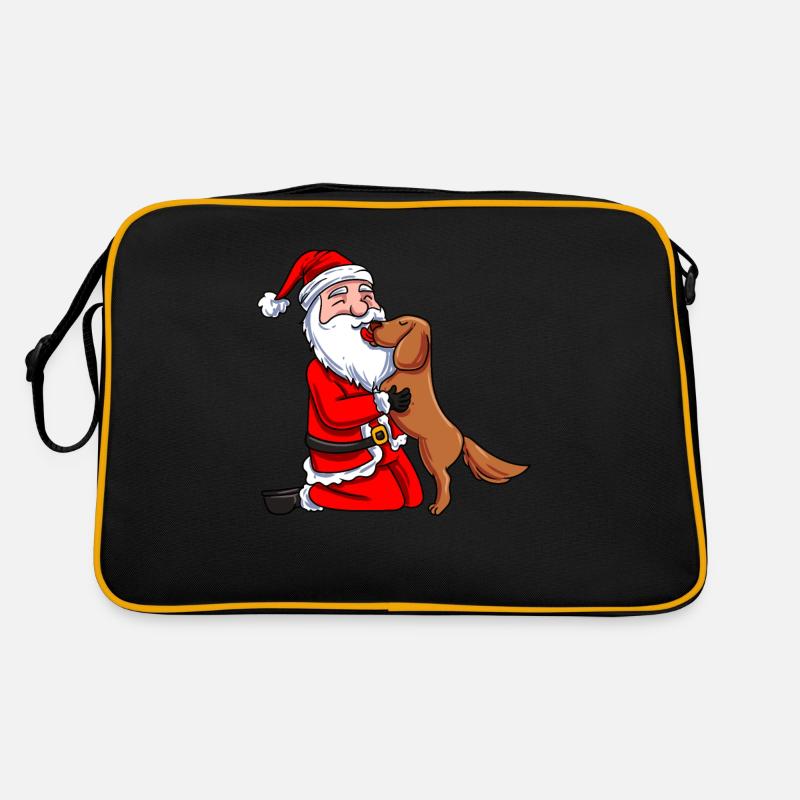 Weihnachtsmann Welpe Retro Tasche