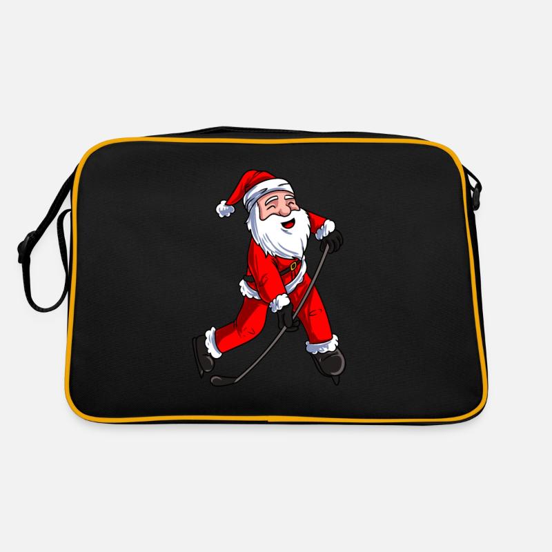 Weihnachtsmann Eishockey Retro Tasche