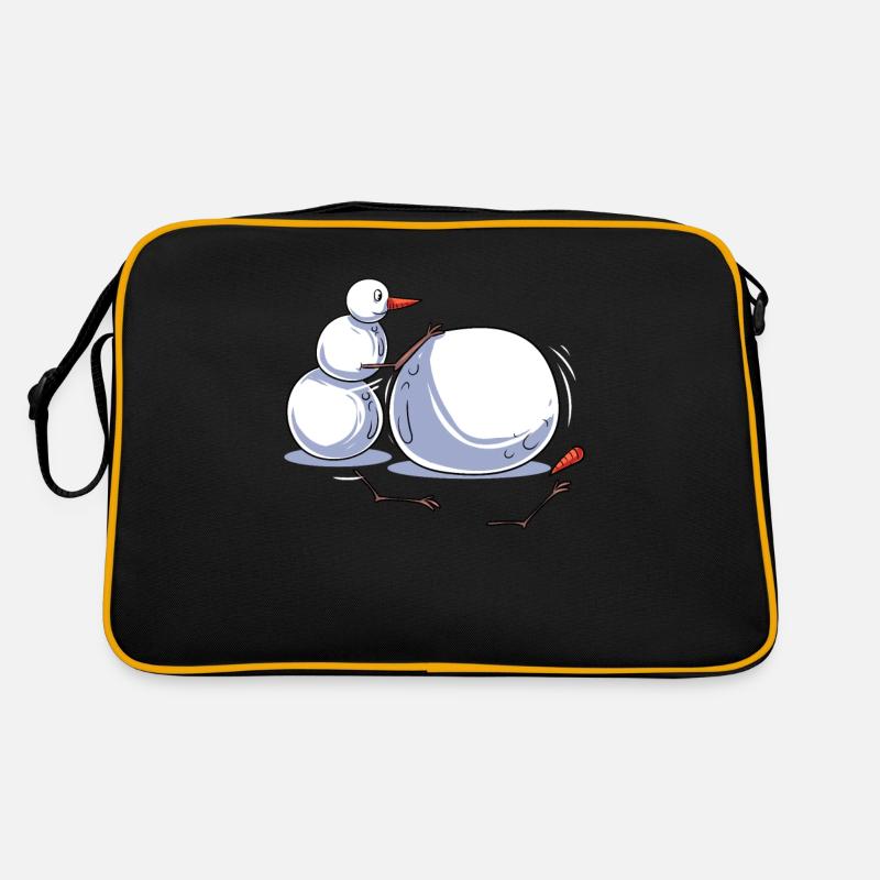 Schneemann Retro Tasche