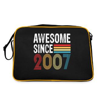 Awesome Since 2007 Birthday 2007 Vintage 2007 - Retro Bag - black/gold - Back