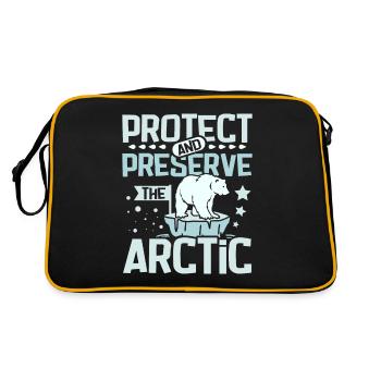 Protéger et préserver l’Arctique - Sac Retro - noir/or - Dos