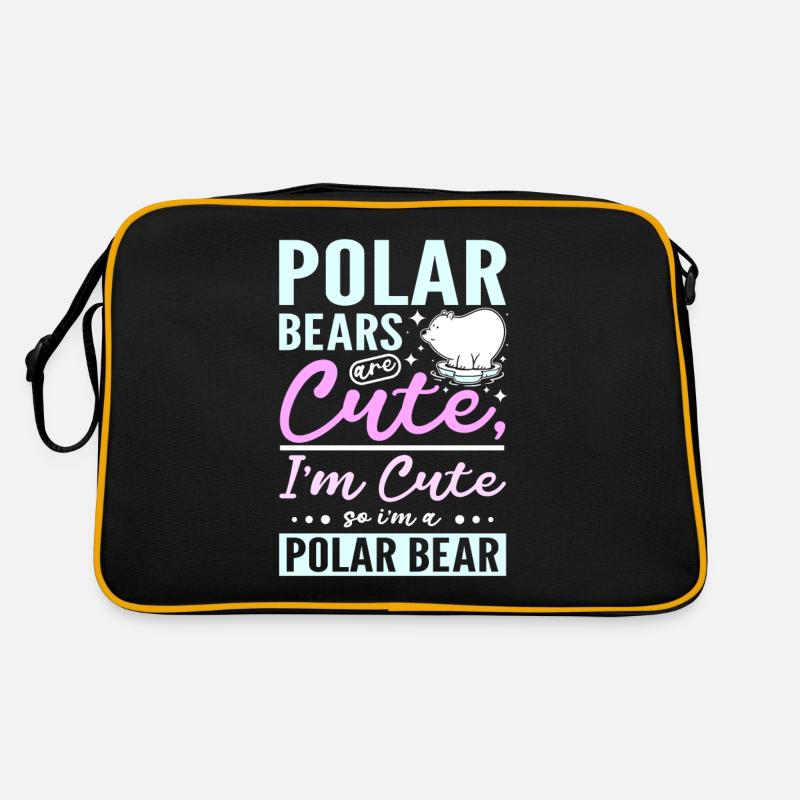 Polar bears are cute I'm cute so I'm a polar bear Retro Tasche