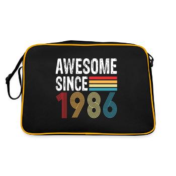 Awesome Since 1986 Birthday 1986 Vintage 1986 - Retro Bag - black/gold - Back