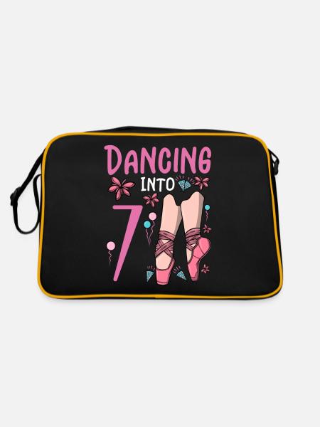 Ballet Shoes Dancing Ballerina 7 Ballett Birthday - Retro Bag - black/gold - Back