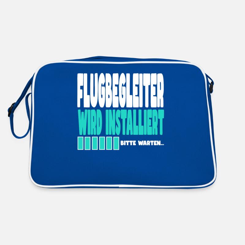 Flugbegleiter wird installiert Retro Tasche