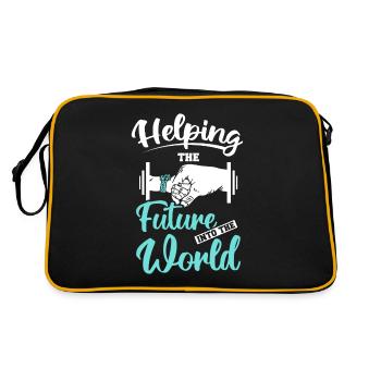 Helping the future into the world - Retro Bag - black/gold - Back