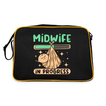 Midwife in progress - Retro Bag - black/gold - Back