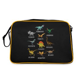 Garçons Espèces de dinosaures T-Rex Triceratops Dinos - Sac Retro - noir/or - Dos