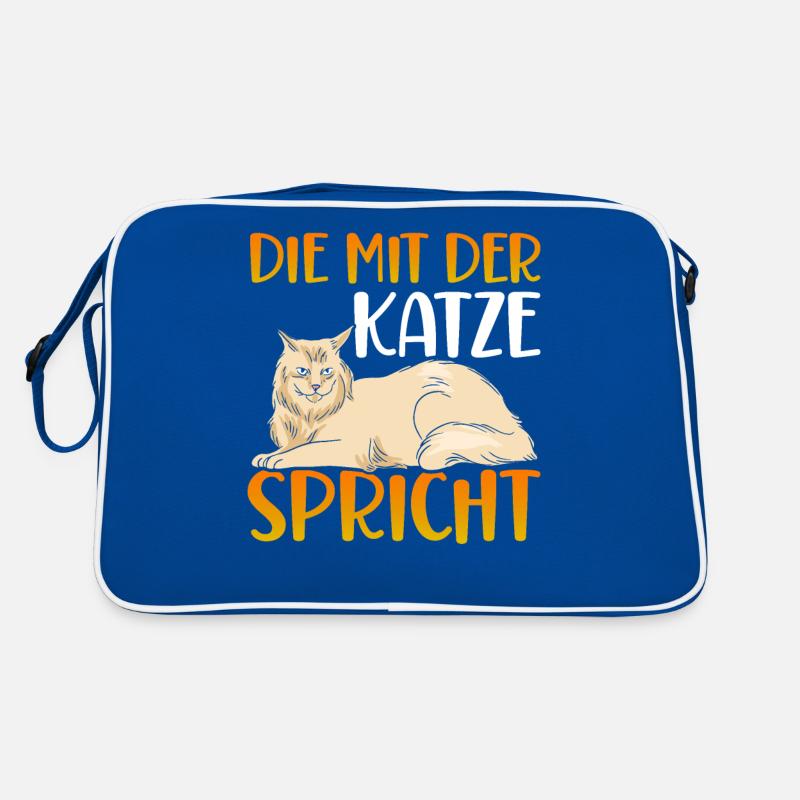 Katze Spruch Die Mit Der Katze Spricht Retro Tasche