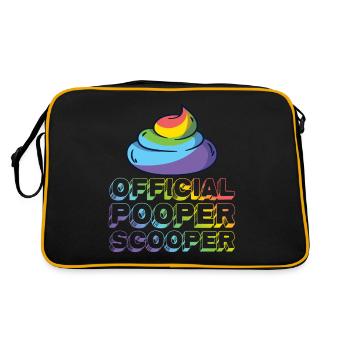 Official Pooper Scooper 14 - Retro Tasche - Schwarz/Gold - Hinten