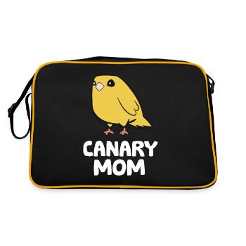Canary Mom Funny Yellow Canary Mama - Retro Bag - black/gold - Back