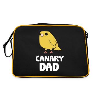 Canary Dad Funny Yellow Canary Papa - Retro Bag - black/gold - Back