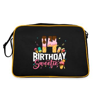 14e anniversaire Crème glacée Quatorze ans de B-Day - Sac Retro - noir/or - Dos